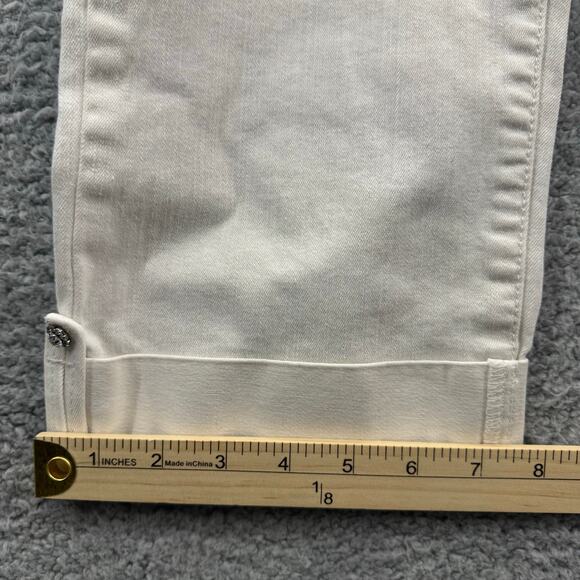 NYDJ Women's White Ankle Jeans Size 6 Life Tuck Technology Stretch Denim - Picture 6 of 14